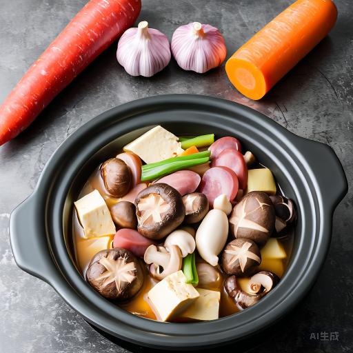 香菇腊肠豆腐煲